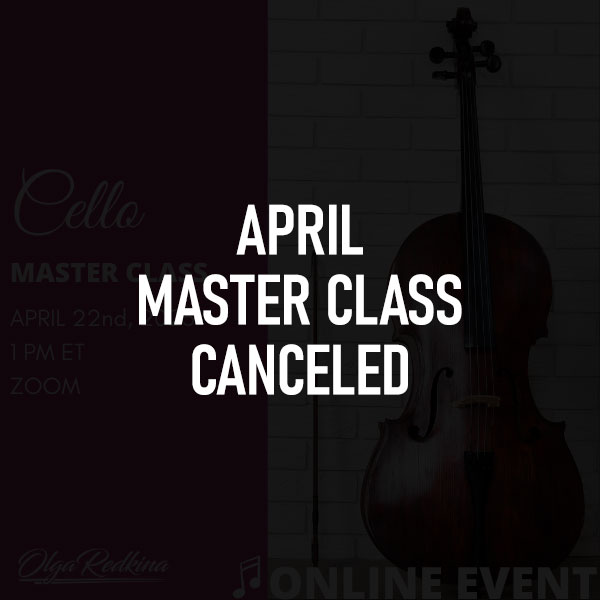 April Master Class Canceled